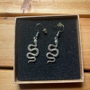 Silver Snake Earrings for Reptile Enthusiasts